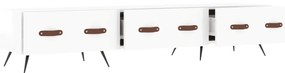 Móvel de TV 150x36x30 cm derivados de madeira branco brilhante
