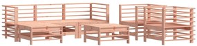 7 pcs conjunto lounge de jardim com almofadões douglas maciça