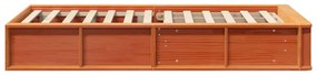 Estrutura da Cama Castanho-mel 90 x 190 cm Madeira maciça
