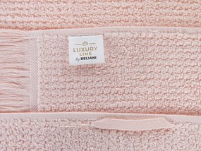 Conjunto de 9 toalhas em algodão rosa pastel ATIU Beliani
