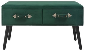 Mesa de centro 80x40x46 cm veludo verde