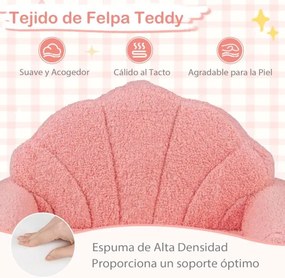 Sofá dobrável 2 em 1 em forma de concha para crianças, convertível em cama com braços, capa removível e base antiderrapante, para maiores de 3 anos, c