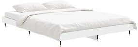 Estrutura de cama 140x190 cm derivados de madeira branco