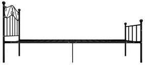 Estrutura de cama 90x200 cm metal preto