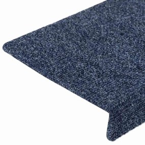 Tapetes de escada 5 pcs 65x21x4 cm tecido agulhado antracite