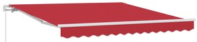 vidaXL Toldo Vermelho 3 x 2,5 m Poliéster e metal