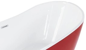 Banheira autónoma em acrílico vermelho 150 x 75 cm ANTIGUA Beliani
