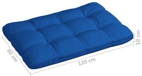 Almofadões para sofás de paletes 7 pcs azul real