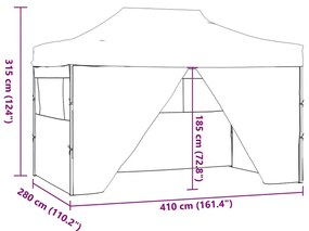 Tenda dobrável profissional festas 4 paredes 3x4m aço branco
