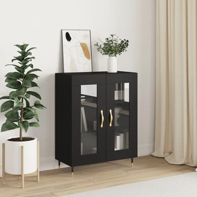 vidaXL Aparador 69,5x34x90 cm derivados de madeira preto