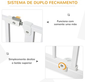 PawHut Barreira de Segurança para Cães Extensível para Escadas e Porta