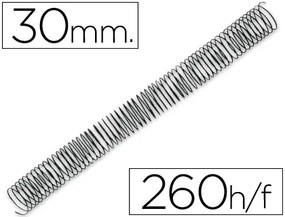Espiral Q-Connect Metálica 64 5:1 30mm 1,2mm Caixa de 50 Unidades