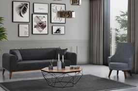 Sofá-cama 3 Lugares Cofi – Antracite – 222x90x80 cm