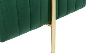 Tamborete em veludo verde 45 x 45 cm DAYTON Beliani