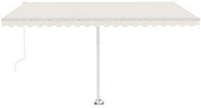 Toldo retrátil manual independente 400x300 cm cor creme