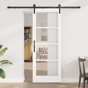 vidaXL Porta Deslizante Branco 78 x 202 cm Madeira de pinho maciça