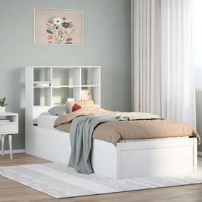 vidaXL Cama sem colchão 90x200 cm madeira de pinho maciça branco