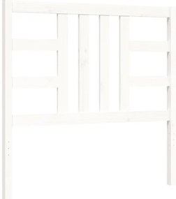 Cama sem colchão 100x200 cm madeira de pinho maciça branco