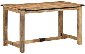 vidaXL Mesa de jantar 140x70x75 cm madeira de mangueira maciça