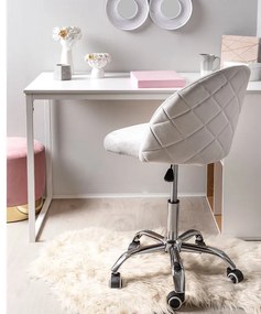 Cadeira Vint Veludo Office - Cinza