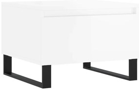 Mesas de centro 2pcs 50x46x35cm deriv. madeira branco brilhante