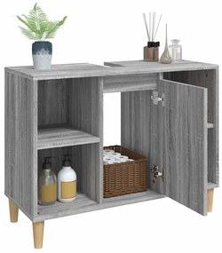 Móvel p/ lavatório 80x33x60 cm derivados madeira cinza sonoma