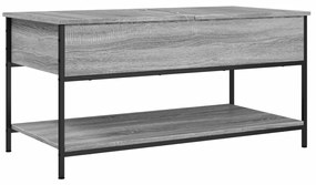 Mesa de centro 100x50x50cm deriv. madeira/metal cinzento sonoma