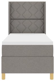 Cama com Colchão e LED vidaXL Taupe 80x200 cm Tecido