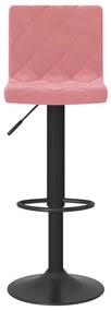 Bancos de bar 2 pcs veludo rosa