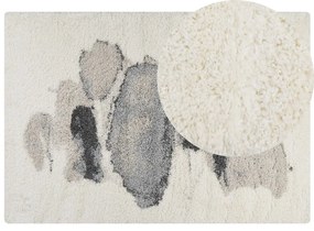 Tapete branco e cinzento 160 x 230 cm MASIS Beliani
