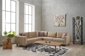 Sofá de Canto Kale – Cor Creme – 258 x 83 x 258 cm
