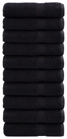 Toalhas de banho premium SOLUND 10 pcs 70x140 cm 600 gsm preto