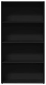 Estante 80x30x152 cm derivados de madeira preto