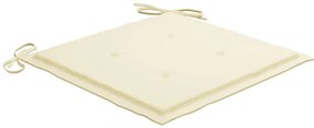 Cadeiras de jardim dobráveis c/ almofadões 4 pcs acácia maciça