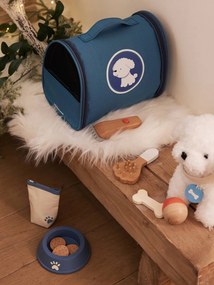 Peluche animal de estimação + acessórios em madeira certificada azul