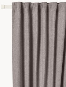 Cortinas opacas com multi-banda Jensen, conjunto de 2, L 130 cm
