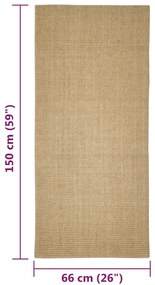 Tapete de sisal para poste arranhador 66x150 cm