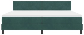 Cama Box com Colchão vidaXL Verde Escuro 200x200 cm Veludo