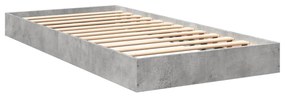 Estrutura de cama 75x190 cm derivados de madeira cinza cimento