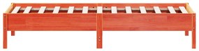 Cama sem colchão 90x190 cm madeira de pinho maciça castanho-mel