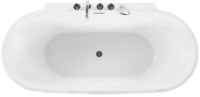 Banheira autónoma em acrílico branco 170 x 80 cm ROTSO Beliani