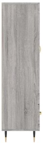 Armário alto derivados de madeira 69,5x31x115cm cinza sonoma