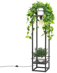 Candeeiro de pé industrial inteligente preto com Wi-Fi G95 - Cage Rack