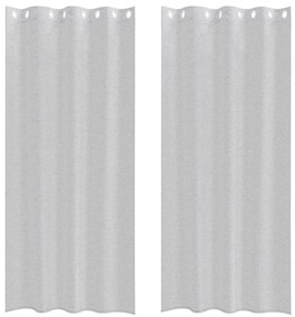 Cortinas 2 pcs Cinzento-claro 140 x 225 cm Poliéster