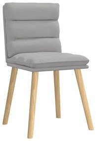 Cadeiras de jantar 4 pcs tecido cinza nuvem