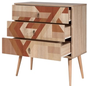 Cómoda City Trio – Multicolor – 80 cm x 89 cm x 40 cm