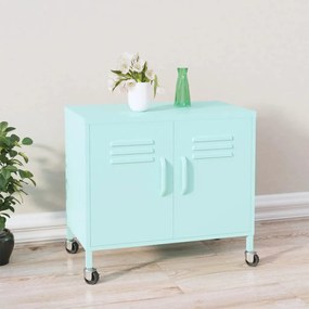 Armário de arrumação aço 60x35x56 cm verde-hortelã