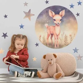 Autocolante para quarto de criança - Cervos e estrelas
