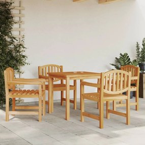 Cadeiras de jardim 4 pcs 58x59x88 cm madeira de teca maciça