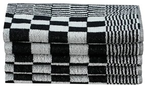 Conjunto de panos de cozinha 10 pcs algodão preto e branco